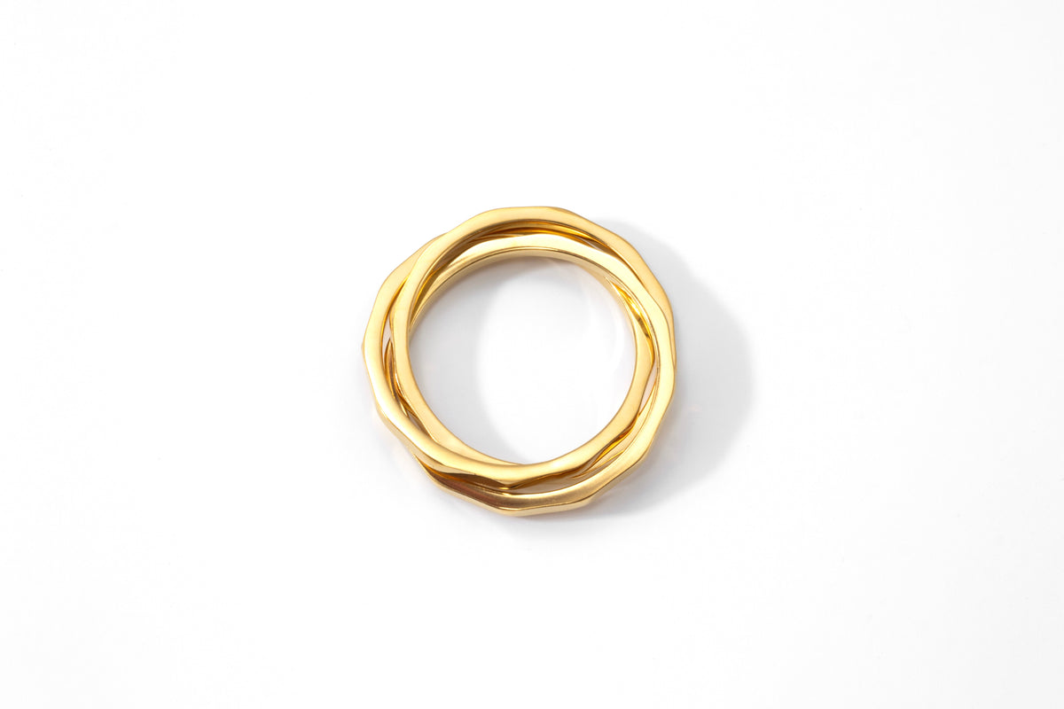 Hammered Interlocking Ring