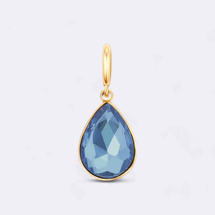 Teardrop Birthstone Charm