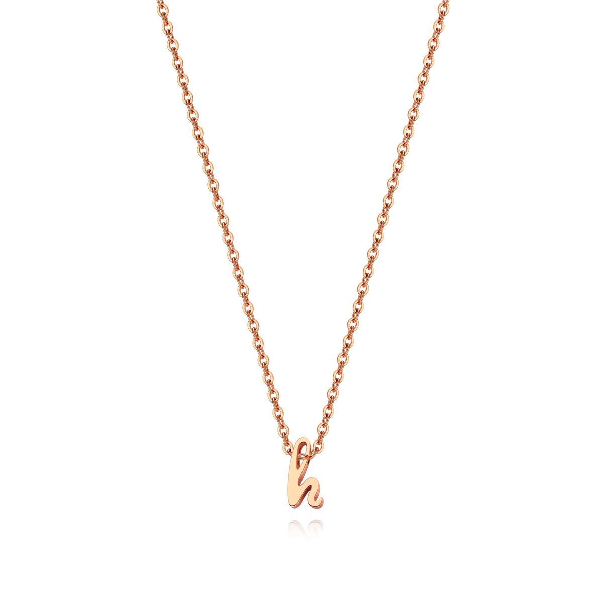 Tiny Script Initial Necklace