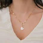 Natural Stone Heart Charm
