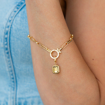 Baguette Birthstone Charm