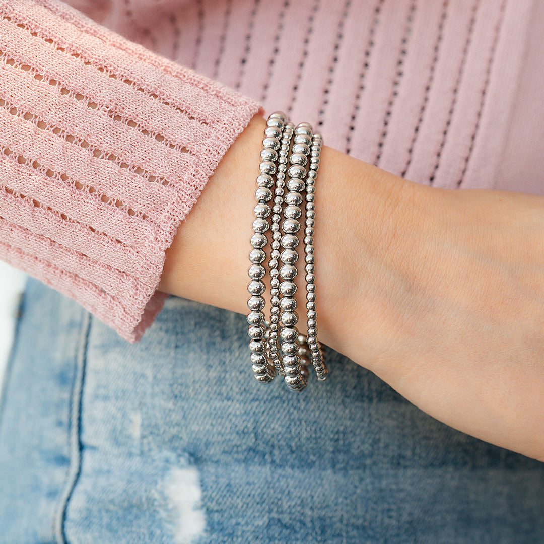 3mm & 5mm Beaded Bracelet Stacking Set