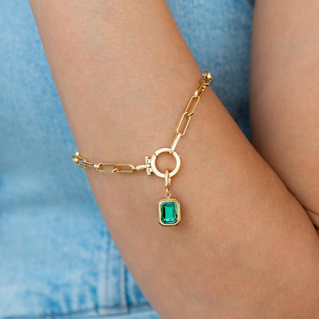 Baguette Birthstone Charm