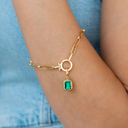 Baguette Birthstone Charm