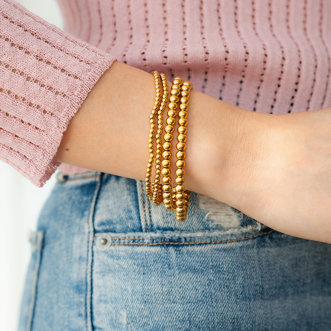 3mm & 5mm Beaded Bracelet Stacking Set