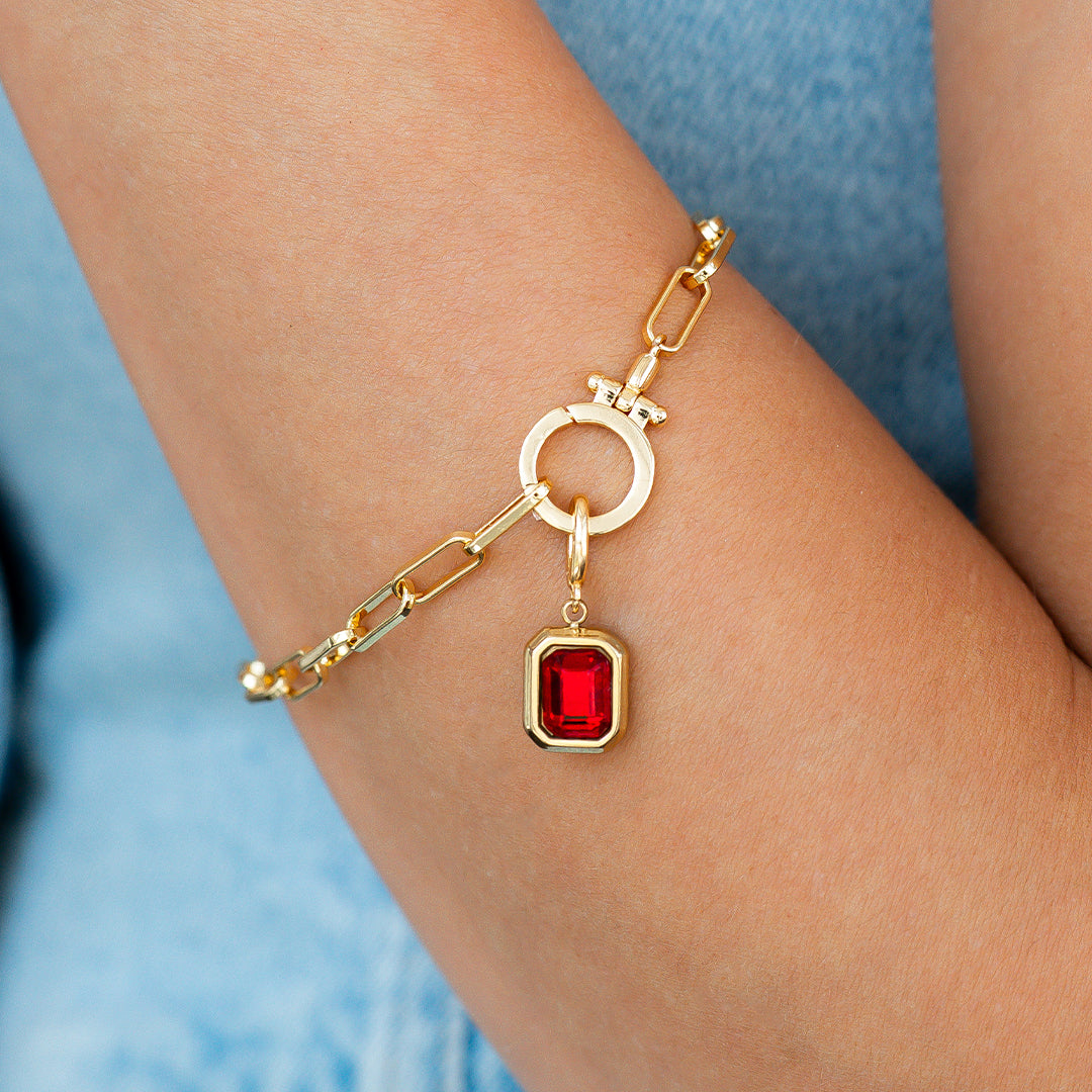 Baguette Birthstone Charm