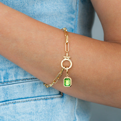 Baguette Birthstone Charm