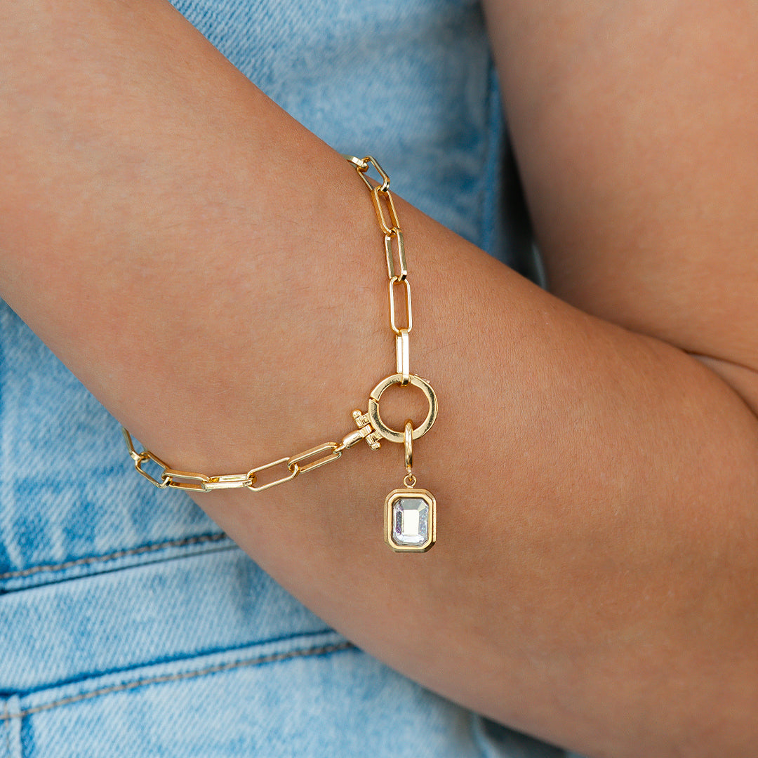 Baguette Birthstone Charm