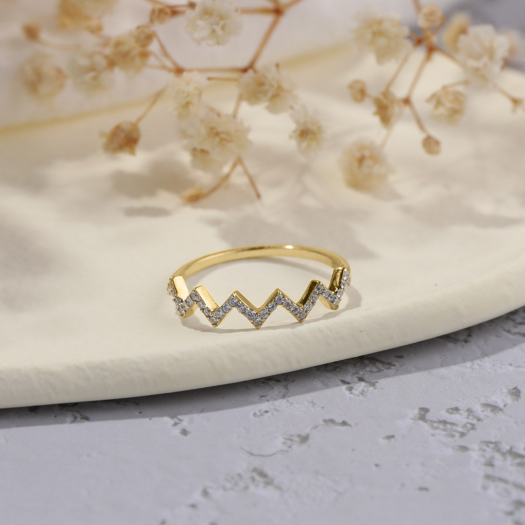 Highs And Lows Zigzag Ring