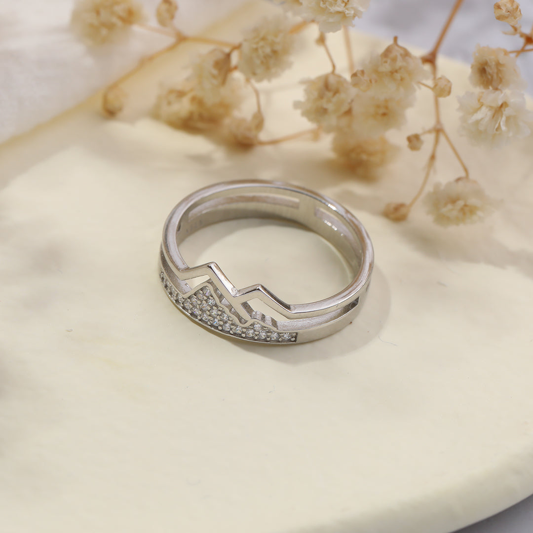 Faith Moves Mountains Pavé Mountain Ring