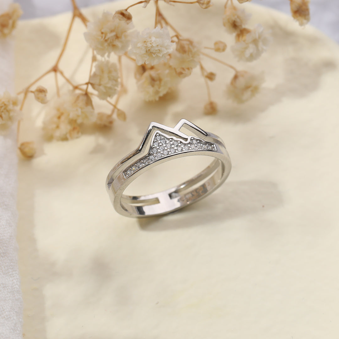 Faith Moves Mountains Pavé Mountain Ring
