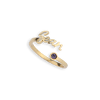 Custom Name Birthstone Ring