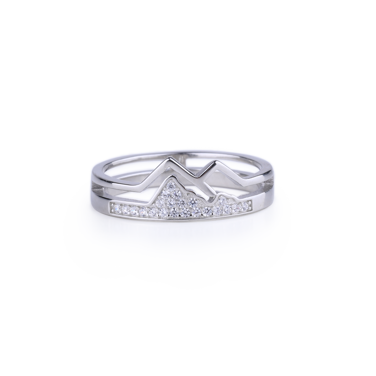 Faith Moves Mountains Pavé Mountain Ring