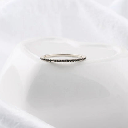 Black Diamond Eternity Stacking Ring