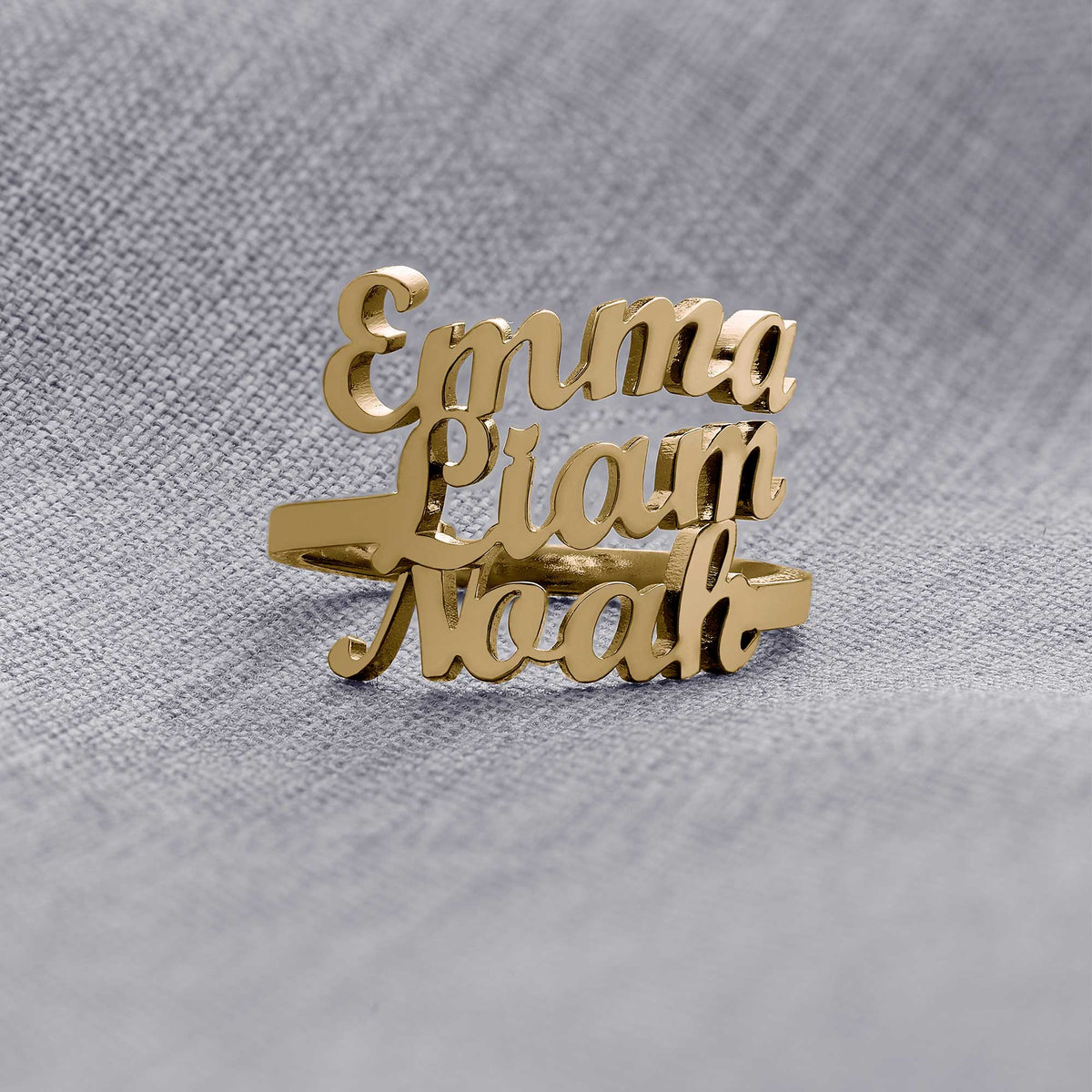 Triple Name Ring