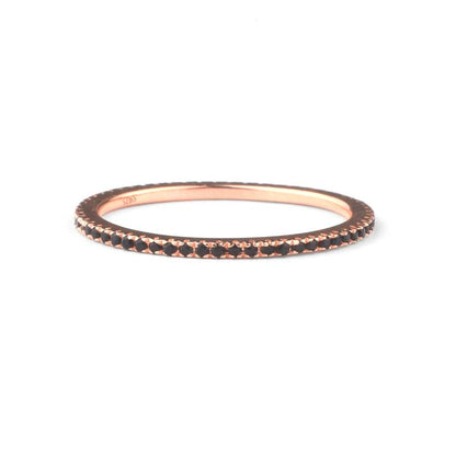 Black Diamond Eternity Stacking Ring