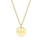 Love Disc Initial Necklace