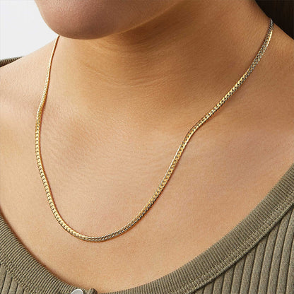 Herringbone Gold Chain Necklace