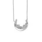 Crescent Moonstone Pendant Necklace