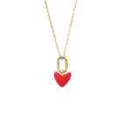 Red Enamel Heart Necklace