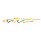 To My Bestie Dainty Triple Wave Friendship Bracelet