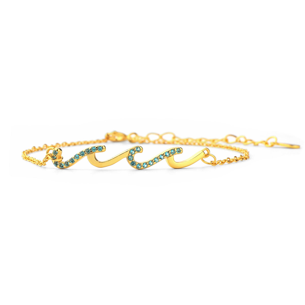 To My Bestie Dainty Triple Wave Friendship Bracelet