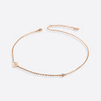 Initial Necklace with Diamond Accent