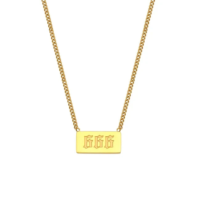Angel Number Bar Necklace