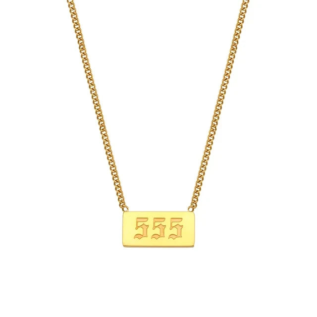 Angel Number Bar Necklace