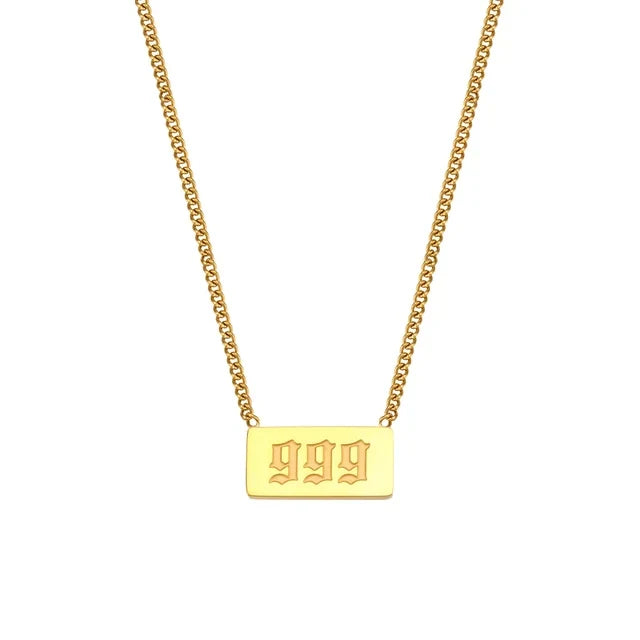 Angel Number Bar Necklace