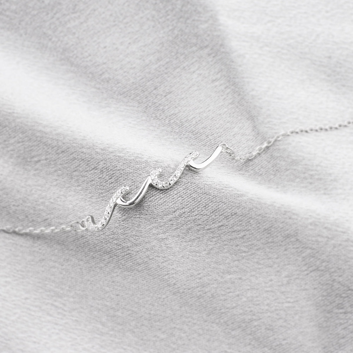 To My Bestie Dainty Triple Wave Friendship Bracelet