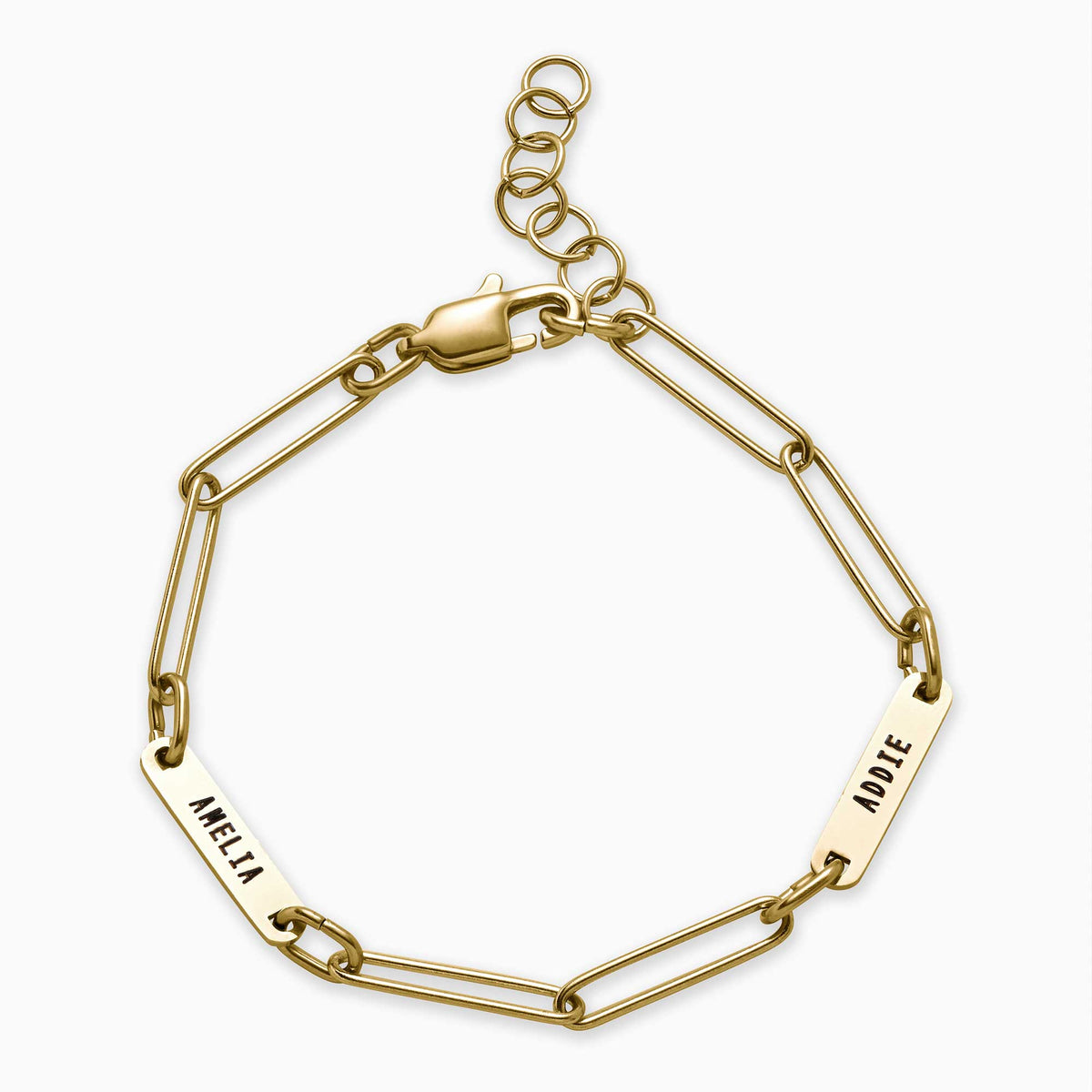 Personalized Paperclip Name Bracelet