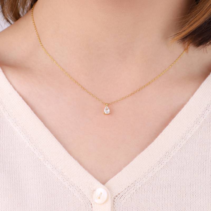 Solitaire Diamond Pendant Necklace
