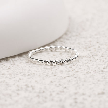 Dainty Braided Stacking Ring