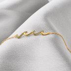 To My Bestie Dainty Triple Wave Friendship Bracelet