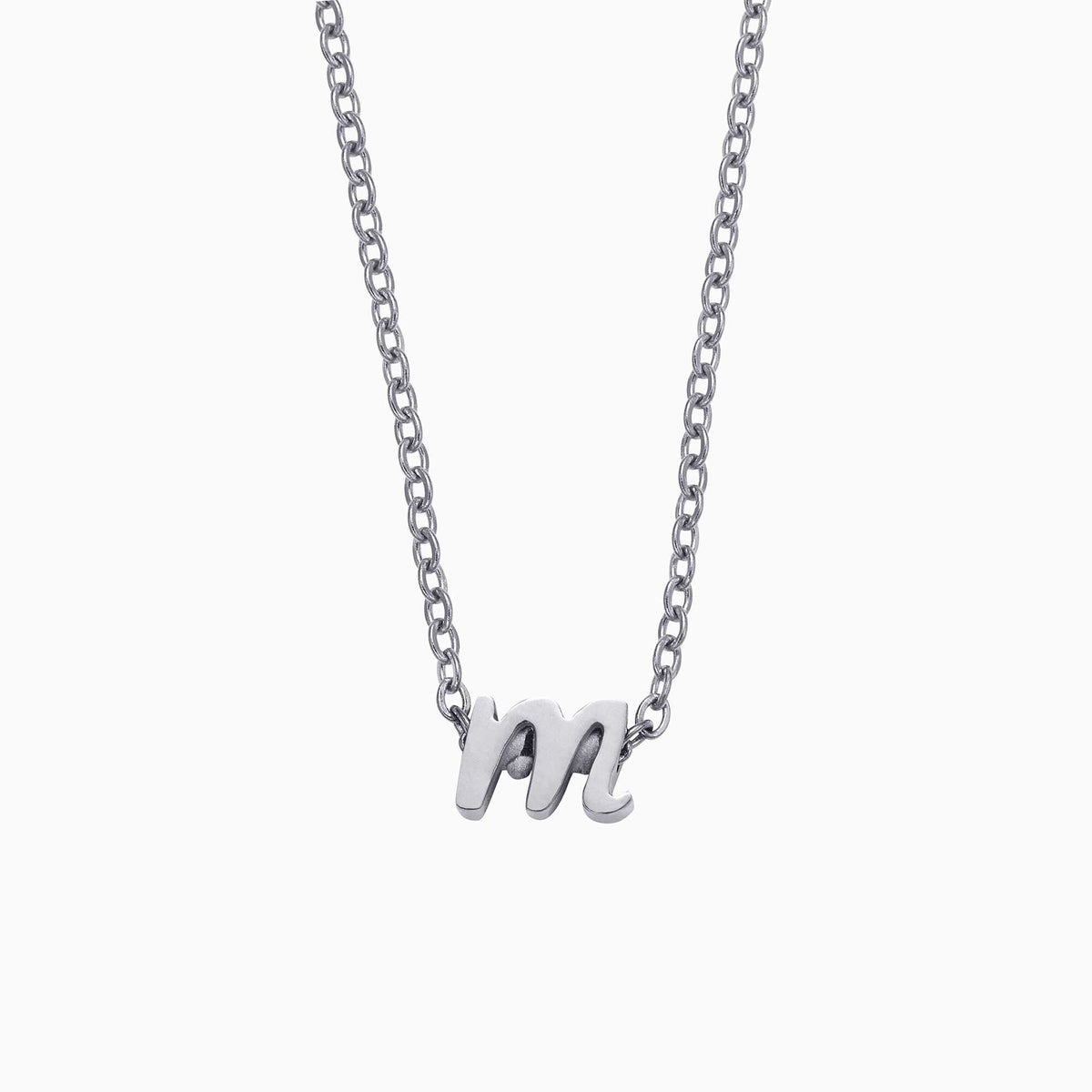 Tiny Script Initial Necklace
