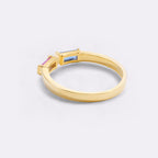 Adjustable Double Birthstone Ring
