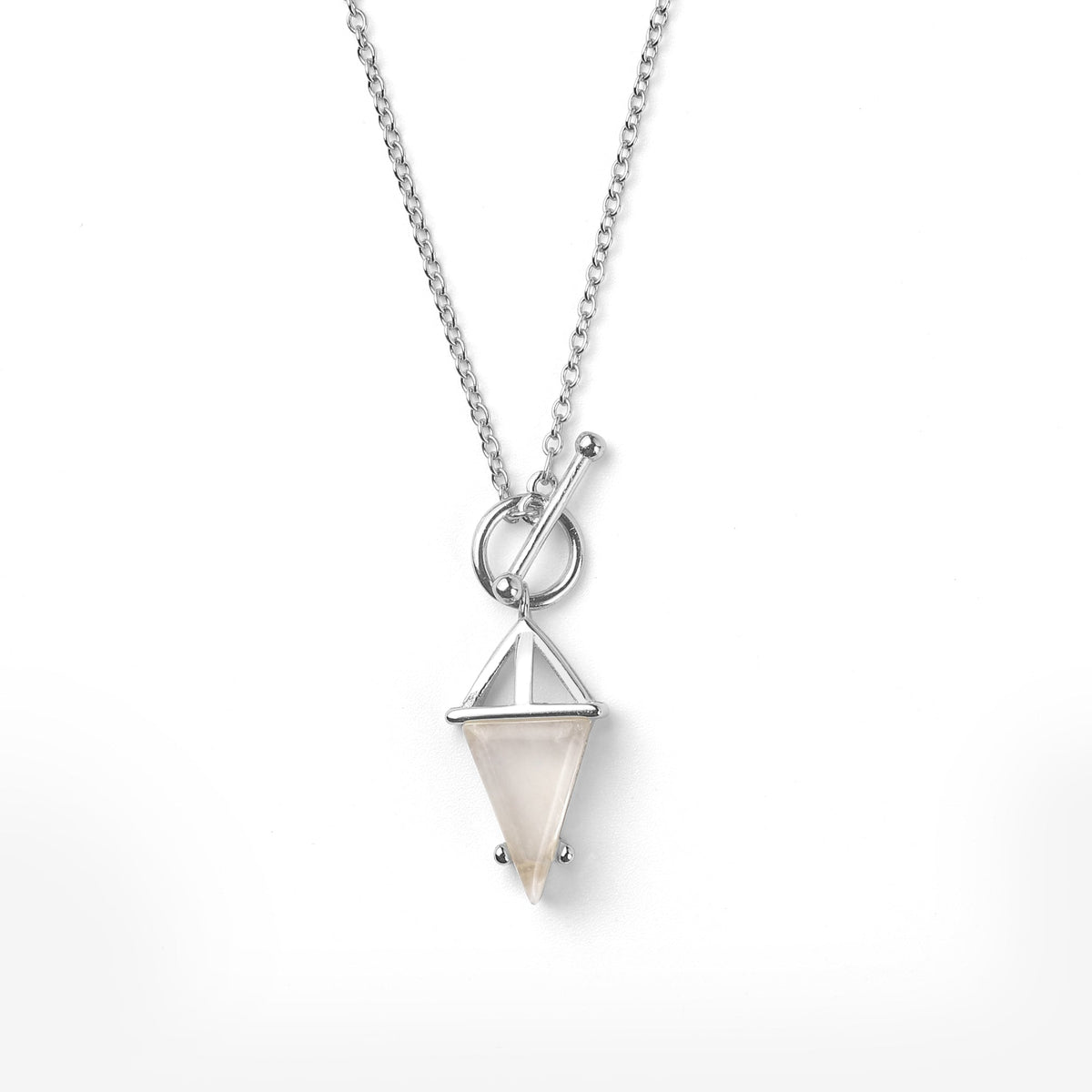 Moonstone Power Pendant T-Lock Necklace
