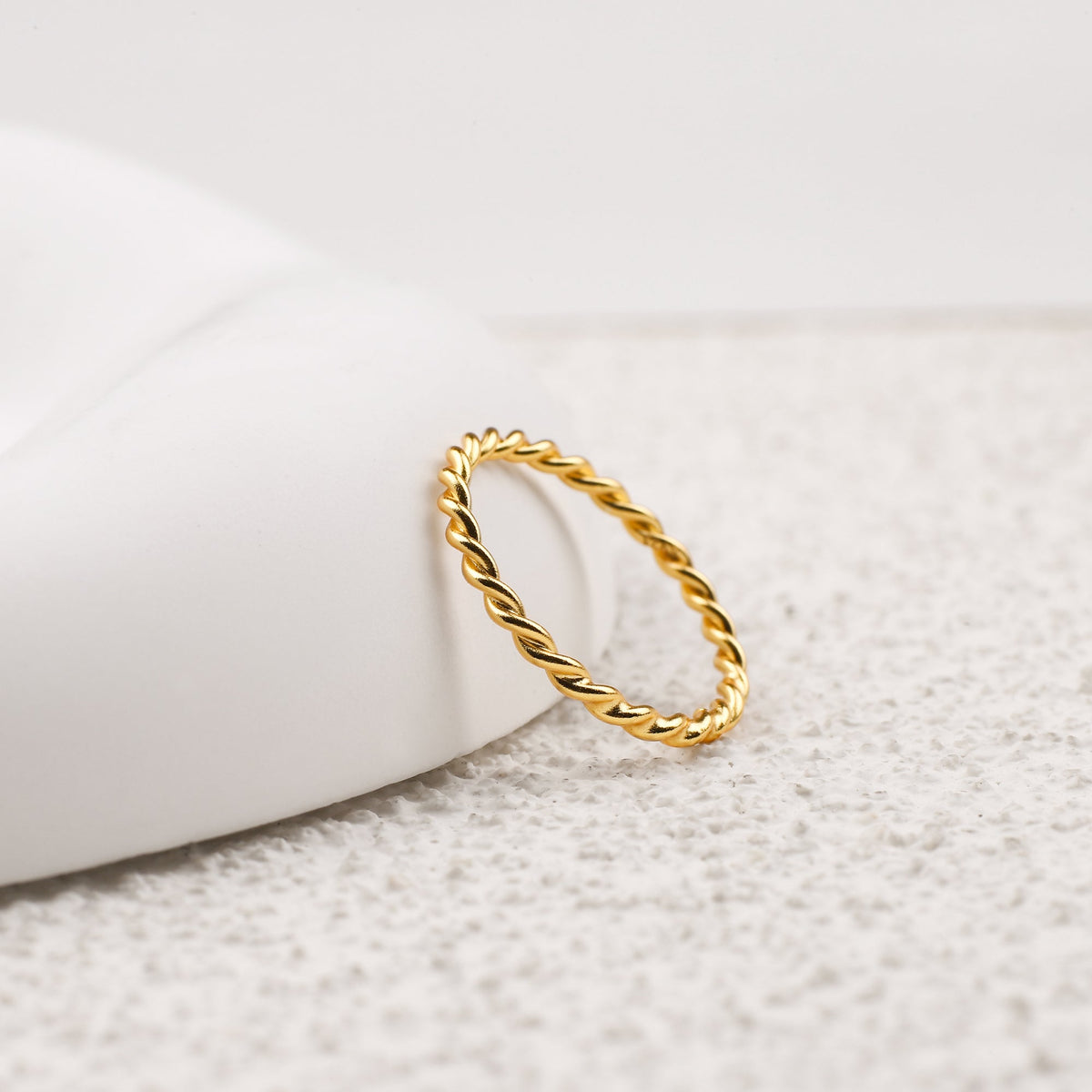 Dainty Braided Stacking Ring