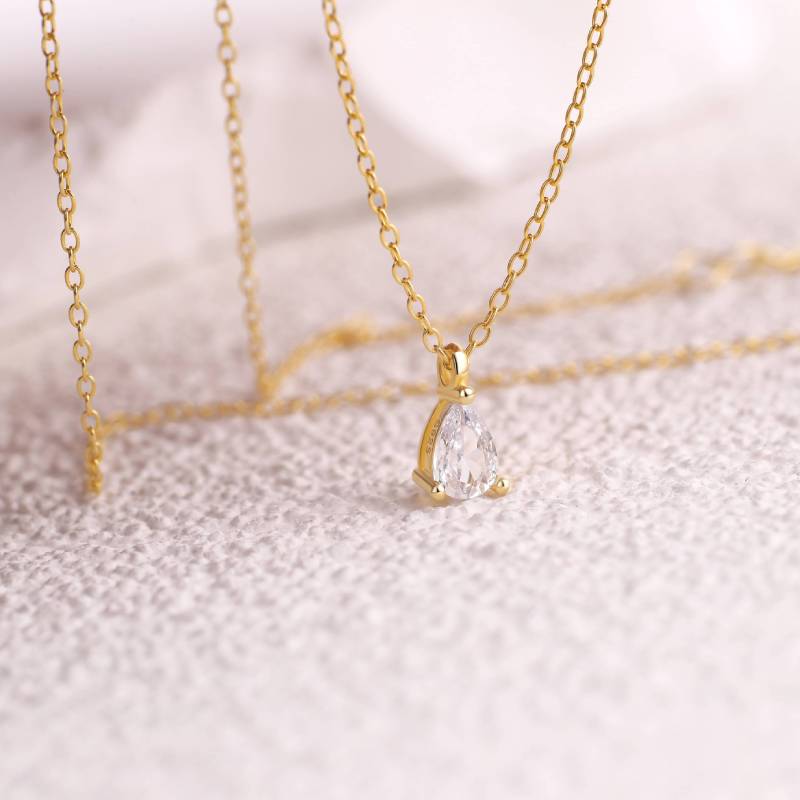 Solitaire Diamond Pendant Necklace