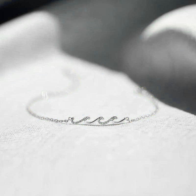 To My Bestie Dainty Triple Wave Friendship Bracelet