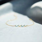 To My Bestie Dainty Triple Wave Friendship Bracelet