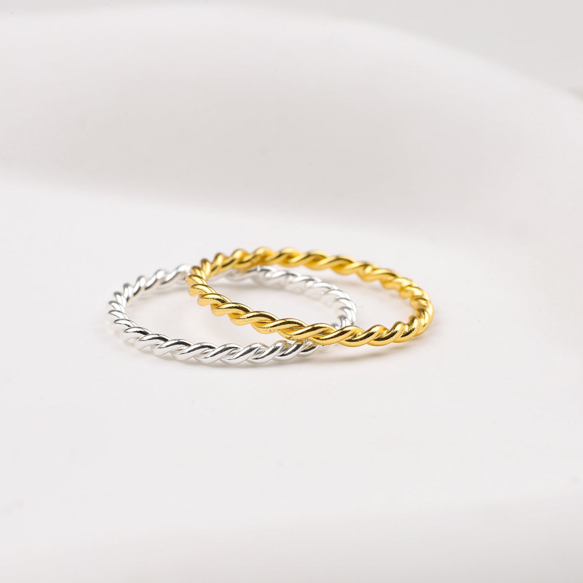 Dainty Braided Stacking Ring