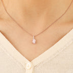 Raw Moonstone Pave Link Pendant Necklace