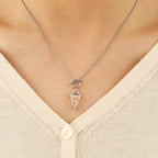 Moonstone Power Pendant T-Lock Necklace