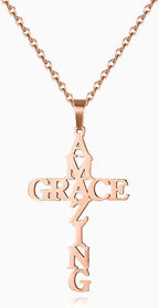 Amazing Grace Cross Necklace