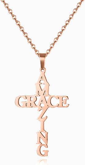 Amazing Grace Cross Necklace