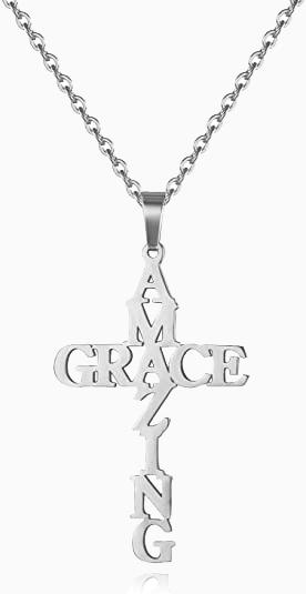 Amazing Grace Cross Necklace