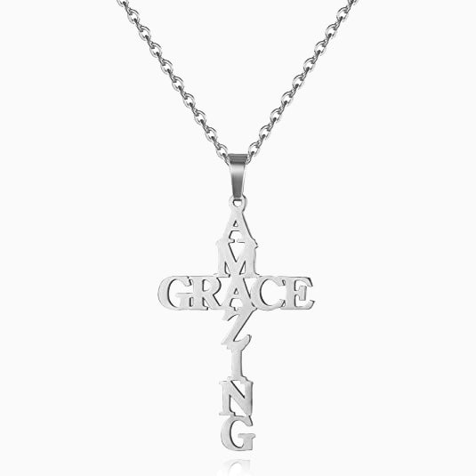 Amazing Grace Cross Necklace