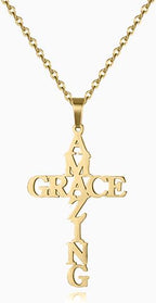 Amazing Grace Cross Necklace